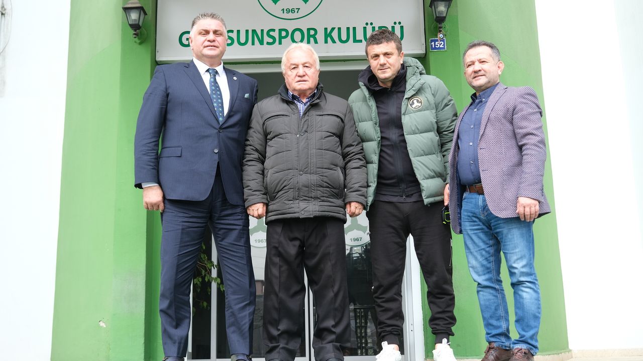 Ali Kara ve Ercan Ayhan, Giresunspor Başkanı Nahid Yamak'a ziyarette bulundu