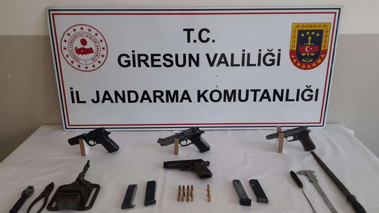 Giresun'da kaçak silah atölyesi operasyonunda bir kişi yakalandı