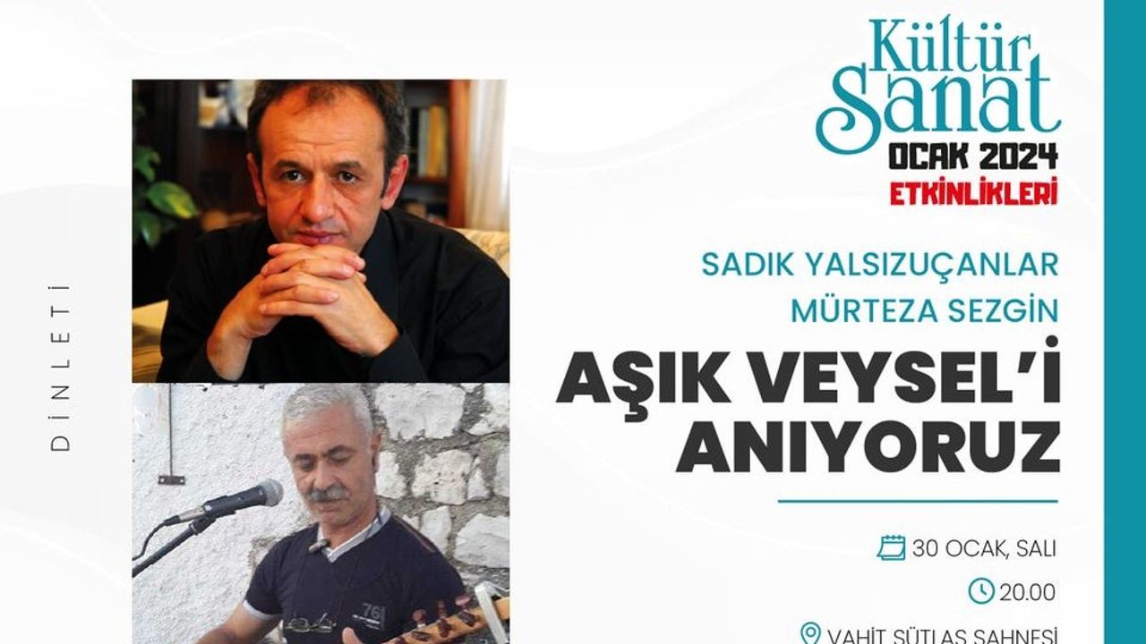 Türk halk ozanı ve şair Aşık Veysel, Giresun’da anılacak