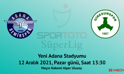 Süper Lig'in 16.Haftasında deplasmanda Adana Demirspor karşısındayız.