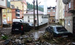 Giresun'un Duroğlu Beldesi'nde sel ve su baskını yaşandı