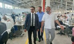 Bulancak Kaymakamı Koç ve Vergi Daire Müdürü Yıldırım, Mola Tekstil Fabrikası'nı ziyaret etti