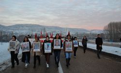 Alucra'da üniversite öğrencileri Sarıkamış şehitleri için yürüdü