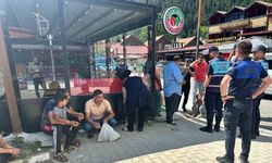 Uzungöl’de dilencilere zabıta ekiplerinden operasyon