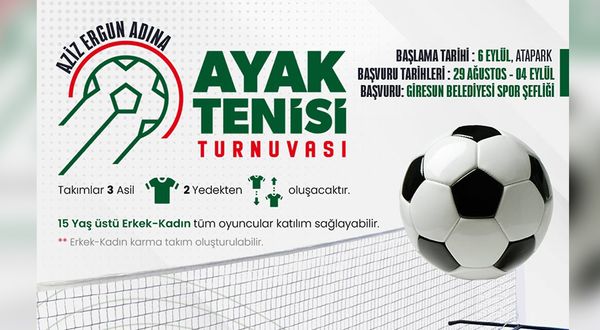 Giresun Belediyesi, Ayak Tenisi Turnuvası Düzenleyecek