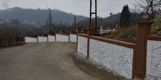 Espiye Belediyesi'nin mezarlıklarda çevre düzenleme çalışmaları sürüyor
