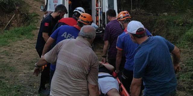 Giresun’da yamaçtan yuvarlanan çocuk yaralandı