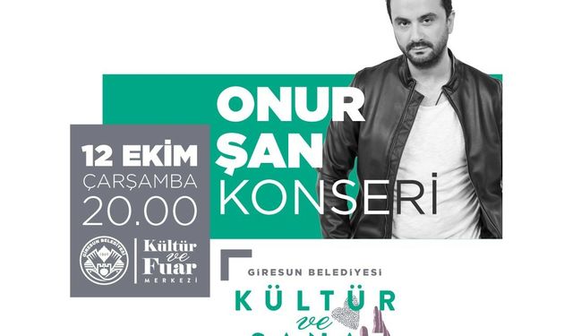 Kültür ve Sanat sezonu 12 Ekim'de Onur Şan konseriyle başlıyor