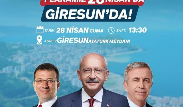 13. Cumhurbaşkanı adayı ve yardımcıları Giresun'a geliyor