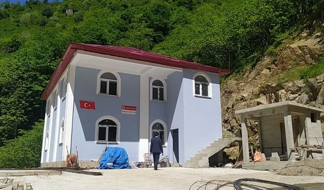 Espiye'de sel felaketinde yıkılan cami yeniden inşa edildi