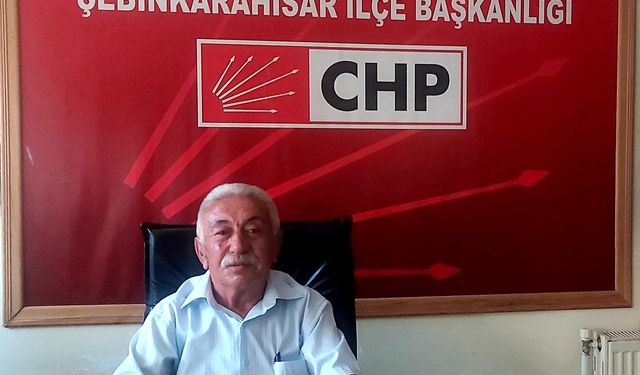 Murat Kömbe CHP Şebinkarahisar İlçe Başkanı Oldu