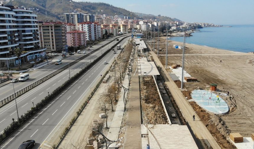 Giresun'da plajlar bölgesi projesinin yüzde 75'i tamamlandı