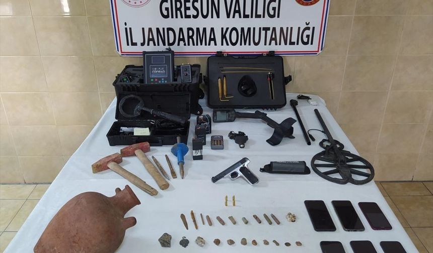Giresun'da izinsiz kazı yaptıkları iddiasıyla 7 şüpheli yakalandı