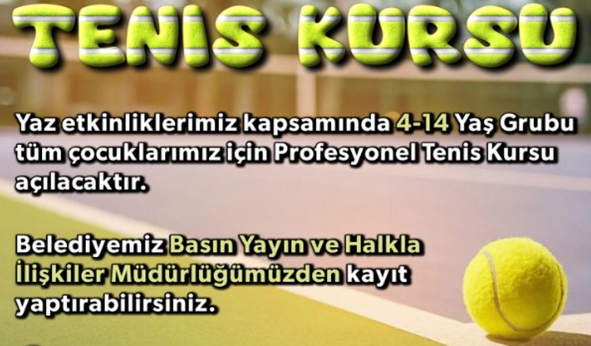 Görele Belediyesi Tarafından Tenis Kursu Açılıyor