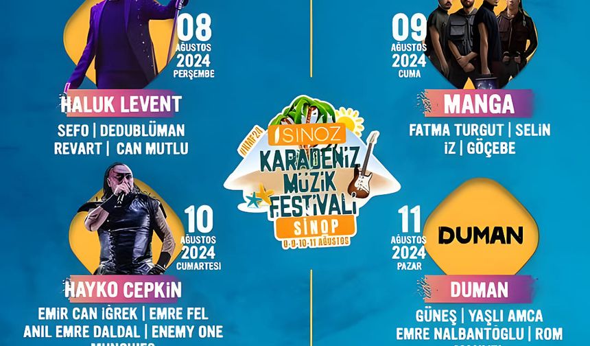 Sinoz Karadeniz Müzik Festivali 2024 Sinop'ta!